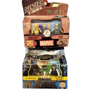 (246) Marvel Avengers Minimates IRON FIST ODIN KILLMONGER ULYSSES KLAUE. New